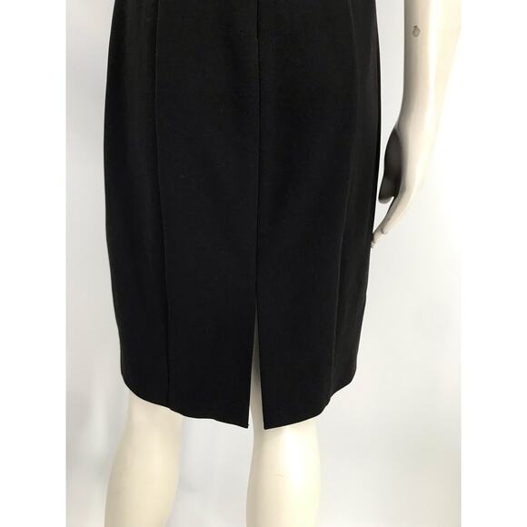 Cynthia Steffe Rich Black V-Neck Sheath Cocktail Dress Size 6 - Picture 11 of 15